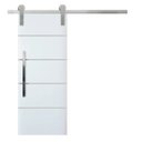 Ver imagem 1 de Porta de Correr Madeira Frisada 210x82cm com Ferragens e Puxador 40cm Cosmade