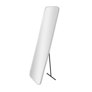 Espelho Retangular 150x50cm Suporte de Chão Corpo Inteiro Couro Orgânico