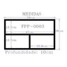 Nicho Organizador para Banheiro Cozinha Sala Quarto Despensa 50x30x10 - Cinza Tx - 3