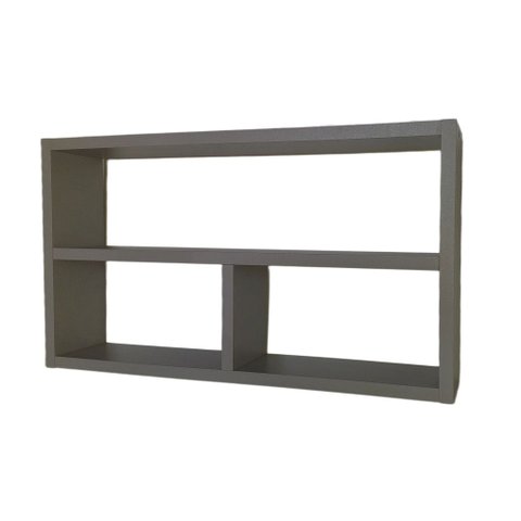 Nicho Organizador para Banheiro Cozinha Sala Quarto Despensa 50x30x10 - Cinza Tx