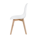 Ver imagem 4 de Kit 4 Cadeiras Eames Wood Branca Polipropileno Sala Jantar Cozinha