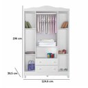 Ver imagem 2 de Guarda Roupa Infantil New Selena 4 Portas Branco Brilho - Carolina Móveis