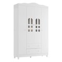 Ver imagem 1 de Guarda Roupa Infantil New Selena 4 Portas Branco Brilho - Carolina Móveis