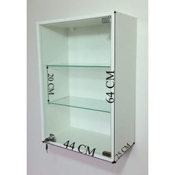 Vitrine Suspensa Expositor Fechadura Porta Vidro Temperado - 5