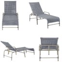 Ver imagem 4 de Kit 2 Espreguiçadeiras Corda Náutica e Mesa Garden em Alumínio para Piscina Edícula Catar