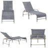 Kit 2 Espreguiçadeiras Corda Náutica e Mesa Garden em Alumínio para Piscina Edícula Catar - 4