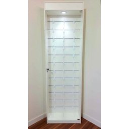 Expositor Canaletado Celular Porta De Vidro Led na cor Branca - 2
