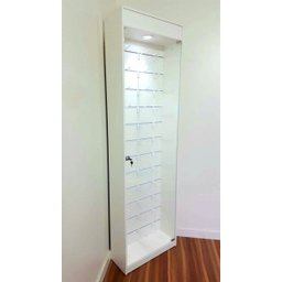 Expositor Canaletado Celular Porta De Vidro Led na cor Branca - 4