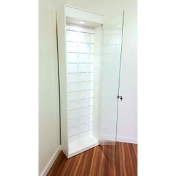 Expositor Canaletado Celular Porta De Vidro Led na cor Branca - 6