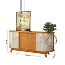 Ver imagem 5 de Balcão Buffet Sala de Jantar 183cm Tavillo Cinamomo/off White M20 - D’Rossi