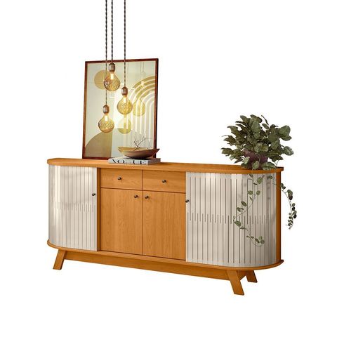 Balcão Buffet Sala de Jantar 183cm Tavillo Cinamomo/off White M20 - D’Rossi