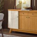 Ver imagem 3 de Balcão Buffet Sala de Jantar 183cm Tavillo Cinamomo/off White M20 - D’Rossi