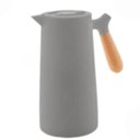 Ver imagem 1 de Garrafa Térmica para Café Chá 1lt Fosca Cabo de Madeira - Cinza
