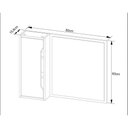 Ver imagem 5 de Espelheira de Banheiro Bn3645 80x60cm Branco - Tecno Mobili