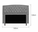 Ver imagem 2 de Cabeceira Geovana Para Cama Box King Size 195cm com Capitonê Suede - Renascer Decor:Cinza