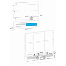 Rack com Painel TV até 65" com 1 Porta Multimóveis CR45212 - 4