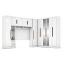 Ver imagem 2 de Guarda-roupa Modulado Casal Completo 4 Peças 8 Portas com Maleiro e Espelho Smart Espresso Móveis