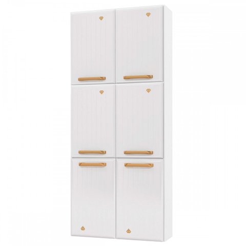 Paneleiro em Aço Diamante 6 Portas Branco 818309 - Telasul