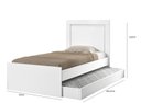 Ver imagem 4 de Cama Luara Solteiro 0,88cm Branco c/ Azul e Branco c/Rosa Auxiliar Branco com dois Colchões -