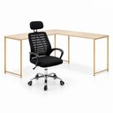 Ver imagem 3 de Mesa em L Industrial Bonanza com Cadeira Diretor