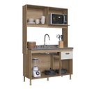 Ver imagem 2 de Armário de Cozinha Compacta Fidelitá Malta 122cm 4 Portas 1 Gaveta sem Tampo e Fundo