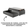 Base Box Cama Solteiro Sapateira Courino Linho Cinza e Colchão Bogota Inducol 88x188 - 12