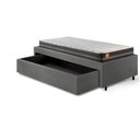 Ver mais imagens de Base Box Cama Solteiro Sapateira Courino Linho Cinza e Colchão Bogota Inducol 88x188