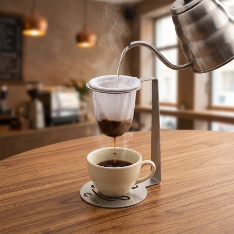 Mini Coador Premium Cozix Inox para Café - Cozix