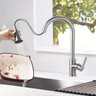 Torneira Goumet Pull Down Cozinha Metal Escovado Mesa - 7