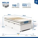Ver mais imagens de Cama Box Baú com Colchão de Molas Ensacadas Double Face Pillow Euro Alfa Probel Solteiro 88cm
