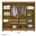 Ver imagem 2 de Guarda Roupa 8 Portas 4 Gavetas 2,36cm Moval Diplomata Freijo / Off White