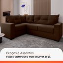 Ver imagem 2 de Estofado Sofá de Canto 5 Lugares Veneza com Espuma D-26 e Estrutura de Eucalipto