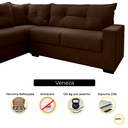 Ver imagem 4 de Estofado Sofá de Canto 5 Lugares Veneza com Espuma D-26 e Estrutura de Eucalipto