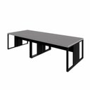 Ver imagem 3 de Plataforma de Trabalho para Escritório 300cm 4 Pessoas MDP Metal Cinza Sagrado com Preto
