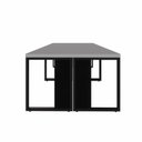 Ver imagem 5 de Plataforma de Trabalho para Escritório 300cm 4 Pessoas MDP Metal Cinza Sagrado com Preto