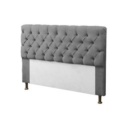 Cabeceira Mirage para Cama Box Casal 140cm com Capitonê:Cinza - 1