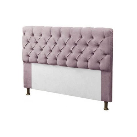 Cabeceira Mirage para Cama Box Solteiro 90cm com Capitonê:Rosa