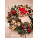 Ver imagem 3 de Guirlanda De Natal Decorada Luzes De Led 50 cm x 50 cm Luxo