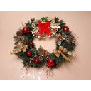 Ver imagem 4 de Guirlanda De Natal Decorada Luzes De Led 50 cm x 50 cm Luxo