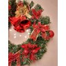GUIRLANDA DE NATAL DECORADA LUZES DE LED 45 CM X 45 CM LUXO - 3
