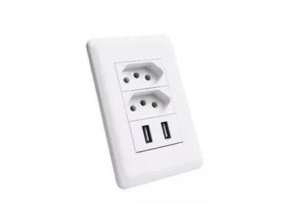 Tomada Espelho Usb De Parede - 2