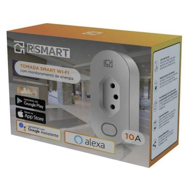 Tomada Inteligente Smart Wi-Fi Home Rsmart Plug 10A Branco - 2