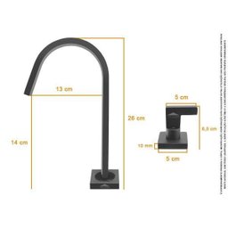 Torneira Misturador Banheiro Preto Fosco Siena Black 1876 - 5
