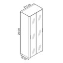 Ver imagem 4 de Sapateira Lúmine 2 Portas com Vidro e LED 100% MDF Off White - Pnr Móveis