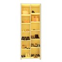 Ver imagem 3 de Sapateira Lúmine 2 Portas com Vidro e LED 100% MDF Off White - Pnr Móveis
