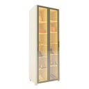Ver imagem 2 de Sapateira Lúmine 2 Portas com Vidro e LED 100% MDF Off White - Pnr Móveis