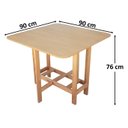 Ver imagem 4 de Mesa Prática Dobrável Mel/sinamão Rustica, Bar Cozinha Lazer