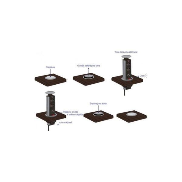 Torre Multiplug Com 2 Usb E 2 Tomadas Meta Ferragens - 4