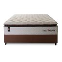 Ver mais imagens de Conjunto Cama Box Casal c/ Molas Ensacadas New York Marrom 138x188x73