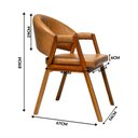 Ver imagem 2 de Kit 6 Cadeiras Sala de Jantar Premium com Braço Madeira Maciça Movellu Home